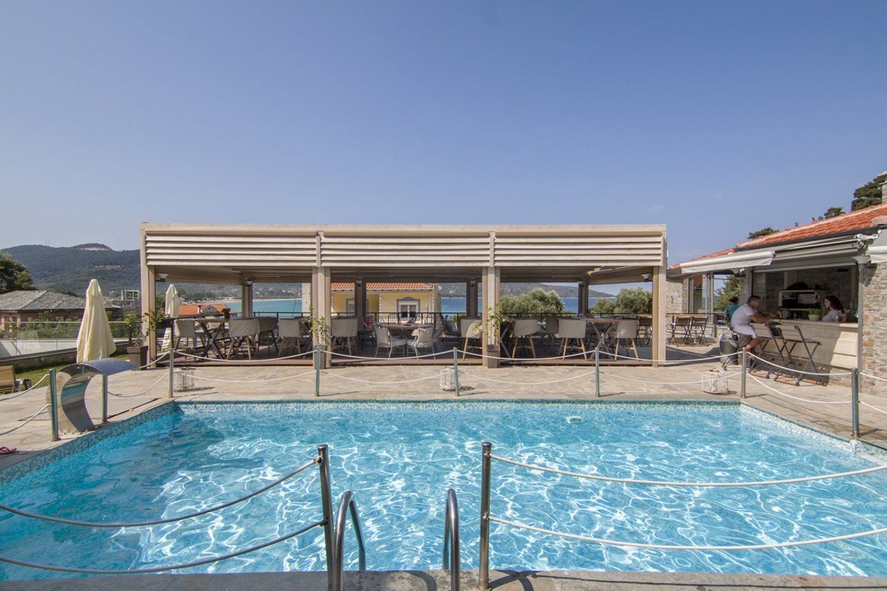 Ntinas Villa With Sea View سكالا بوتامياس المظهر الخارجي الصورة